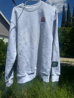 Danzy Light Gray Women’s Crewneck Sweatshirt (Hailey Bieber Fave)